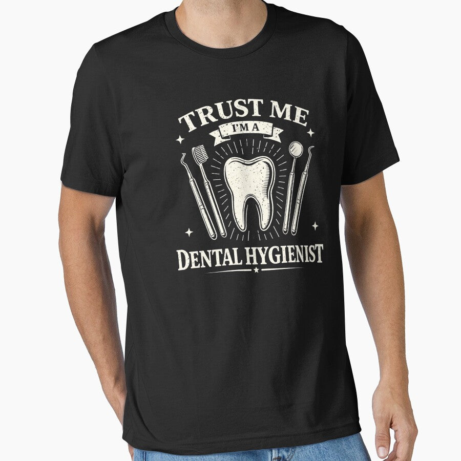 Trust Me I'm a Dental Hygienist Funny Dental Hygienist Gift Idea by HB ART
