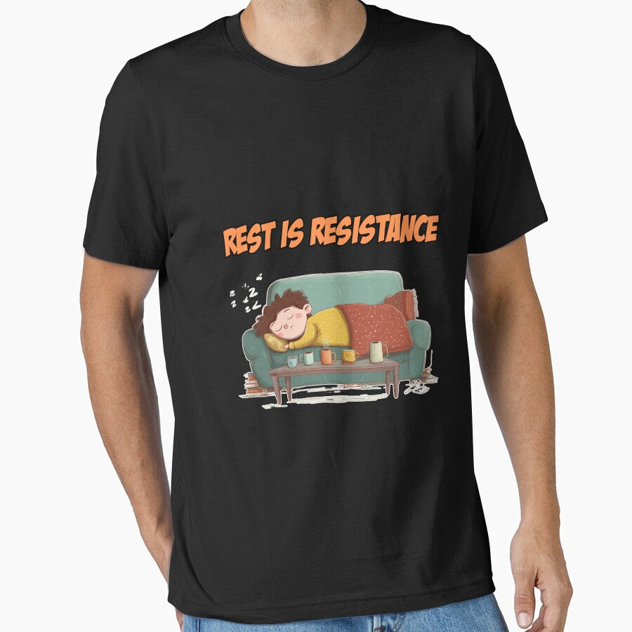 Rest Is Resistance – Cozy Cartoon Art by WakaWakoStudio