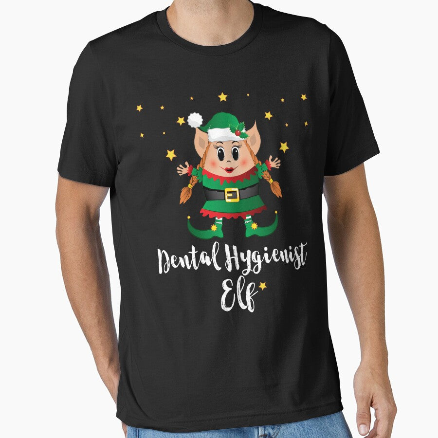 Dental Hygienist Elf Squad Women Xmas Matching Family Group by ZNOVANNA