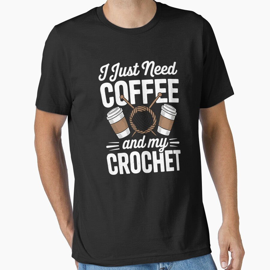 Cozy CoffeeCrochet Quote – I Just Need Coffee and My Crochet Design by Gogetgiggles