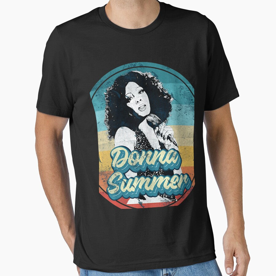 Retro Rainbow Donna Summer Design For Disco Music Fans, Gift For 70s Retro Lovers by LindaERiley