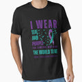 I Wear Teal And Purple For Someone Who Meant The World To Me, Suicide Prevention Awareness by Njoro12