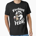 Womens Feeling Feral Funny Raccoon by spirorinin