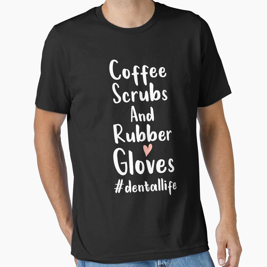 Dental Hygienist, Coffee Scrubs And Rubber Gloves dental life, Dental Assistant , Graduation Gift, Dental Hygienist Gift, RDH Gift, Dentist heart syle by Chamssou