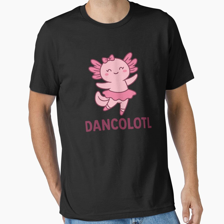 Cute ballerina axolotl, Dancolotl for Axolotl lovers, T-shirt Design by Nubrixa-Studio