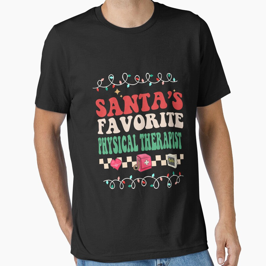 Cool Santa's Favorite Physical Therapist Groovy Christmas Santa Lover Xmas Costume by sheamgjirij