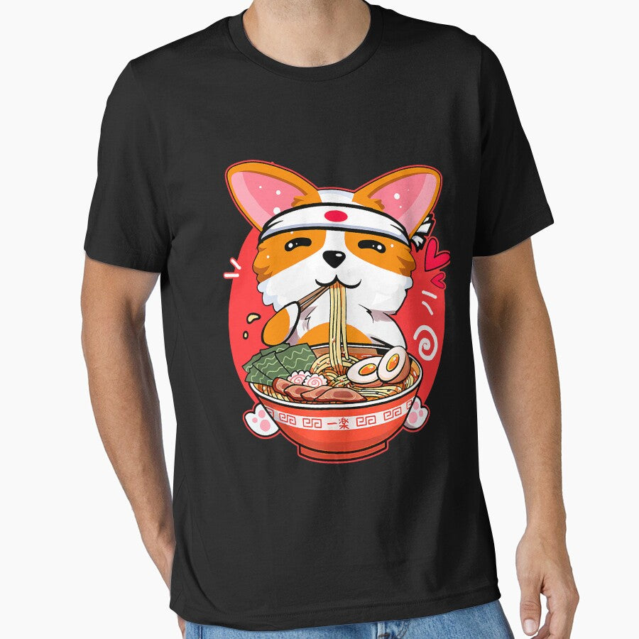 Kawaii Corgi Ramen Cute Japanese Manga Anime by SentaSchmitt