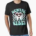 Retro Groovy Dental Vibes Funny Dentist Hygienist by Dream-Art-Wear