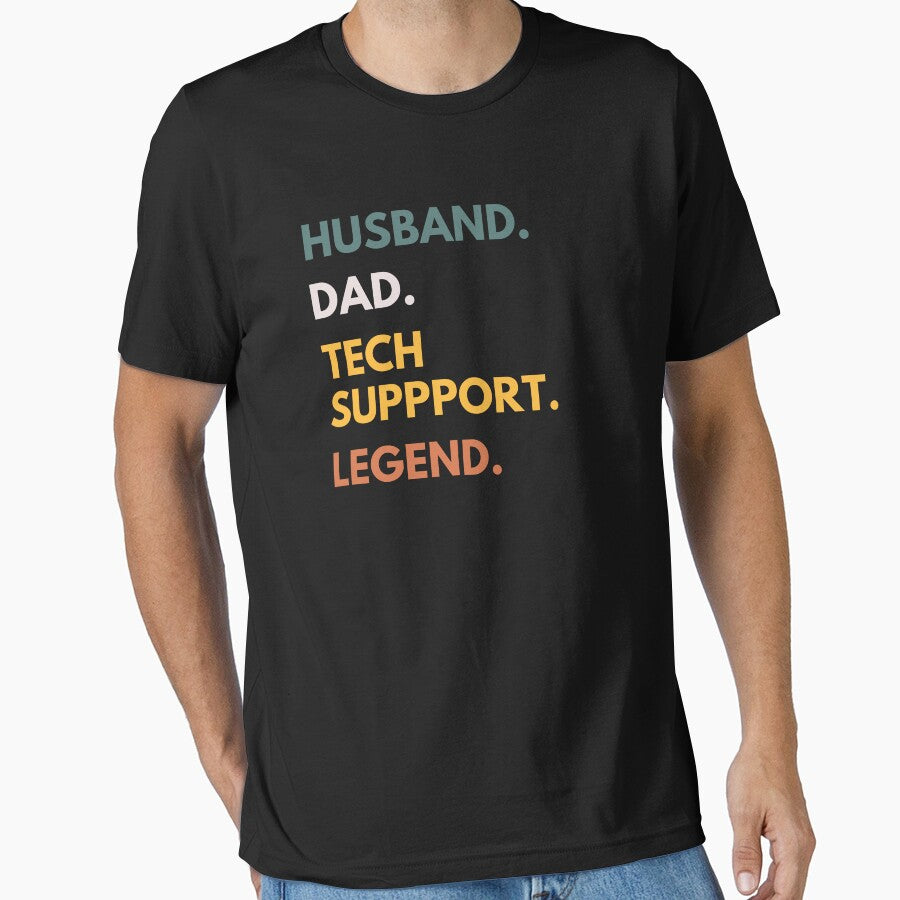 Husband Dad Tech Support Legend Funny It Father by CuteLovelyDesigns