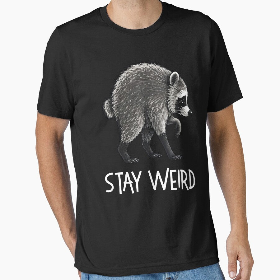 Stay Weird Jimothy Viral Raccoon Inspirational Meêm by PixlCrypt