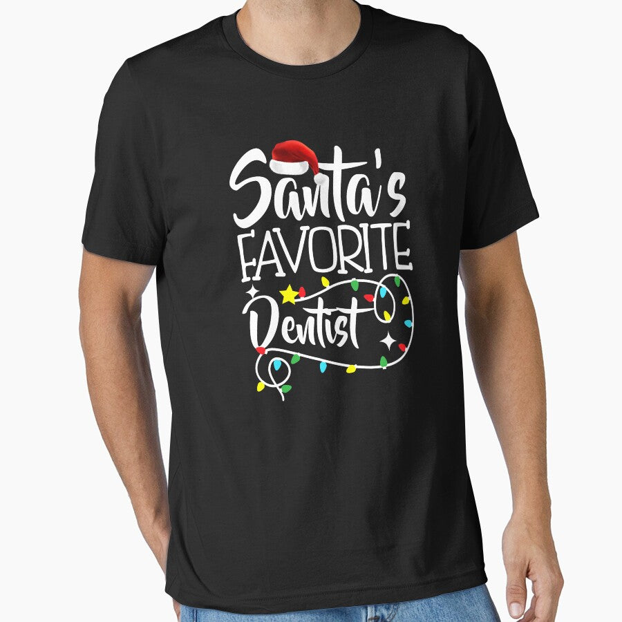 Santas Favorite Dentist Christmas Pajama Lights Gifts by NevaehRey