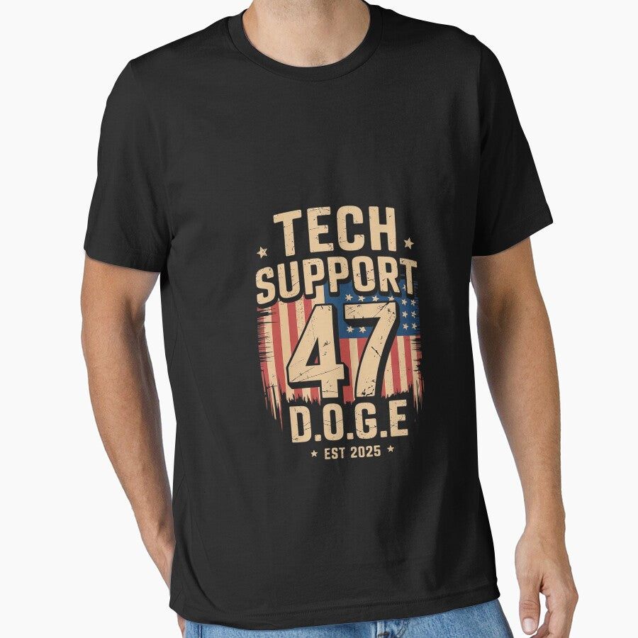 Tech Support D.O.G.E. Funny USA Flag by Bstilablhot