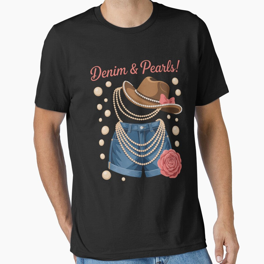 Denim and Pearls Cowgirl Country Western Cute Rodeo Women by Idarmotar