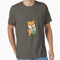 Cute Matcha Boba Dog – Kawaii Bubble Tea Shirt by Kasad