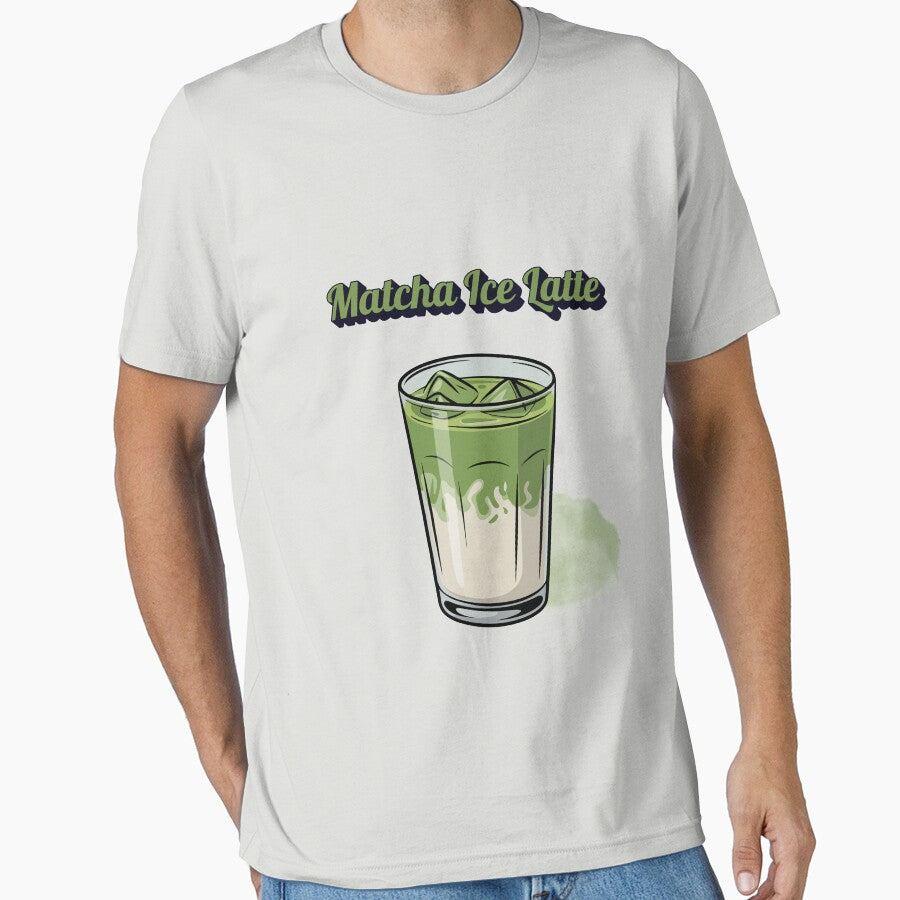 Matcha Ice Latte – Café Style Matcha Shirt by Kasad