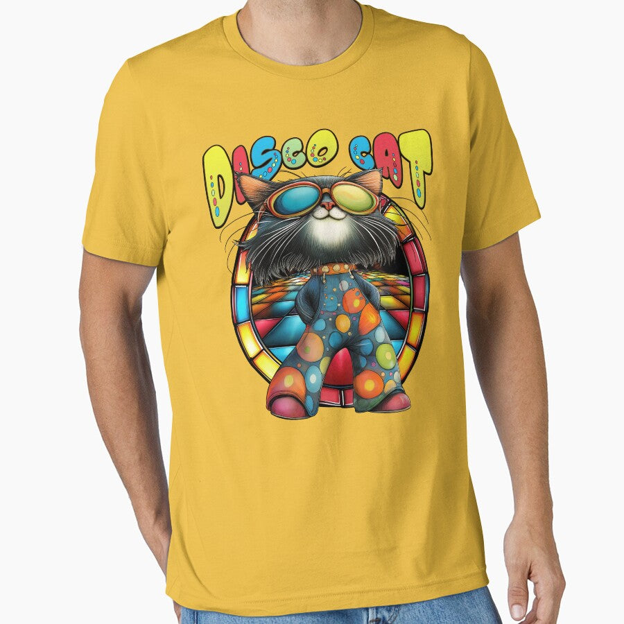 Disco Cat - Retro 70s Dancing Feline in Funky Jumpsuit by TheSillySartor