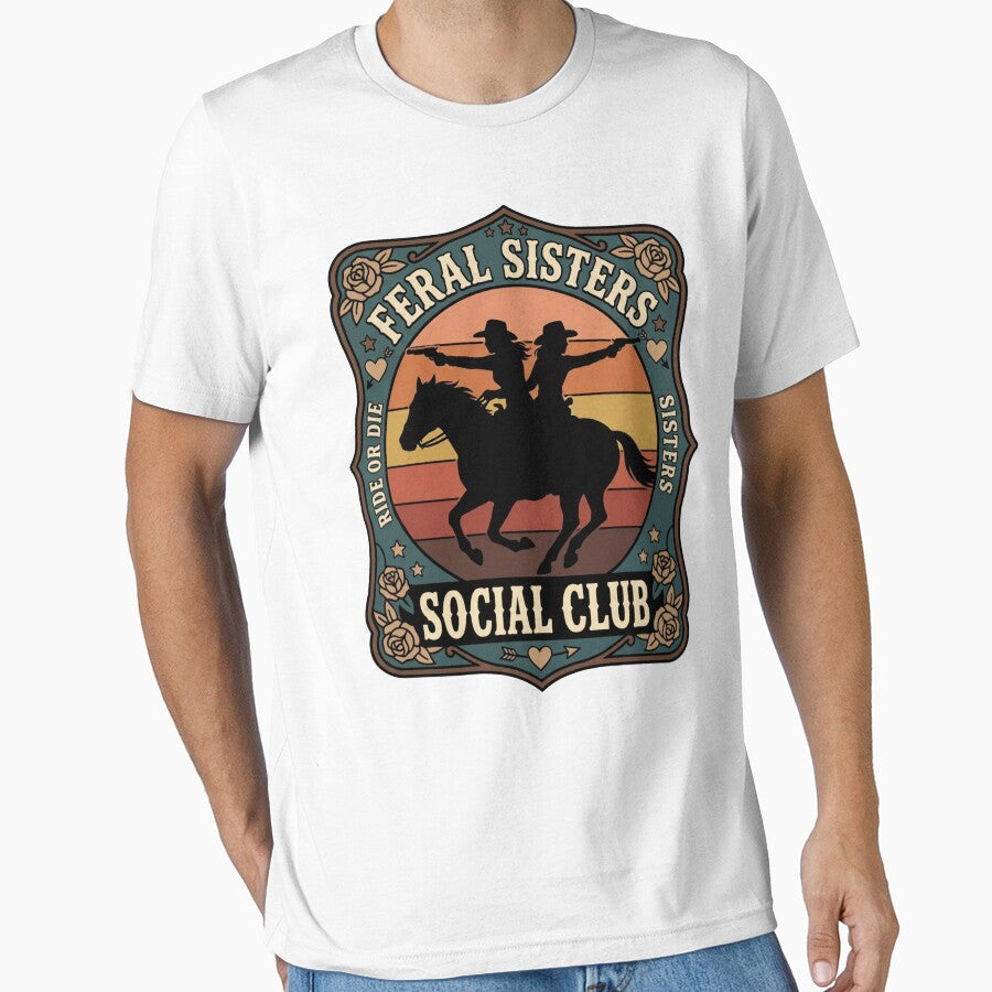 Feral Sisters Social Club Western Cowgirl by FreshVibe Prints