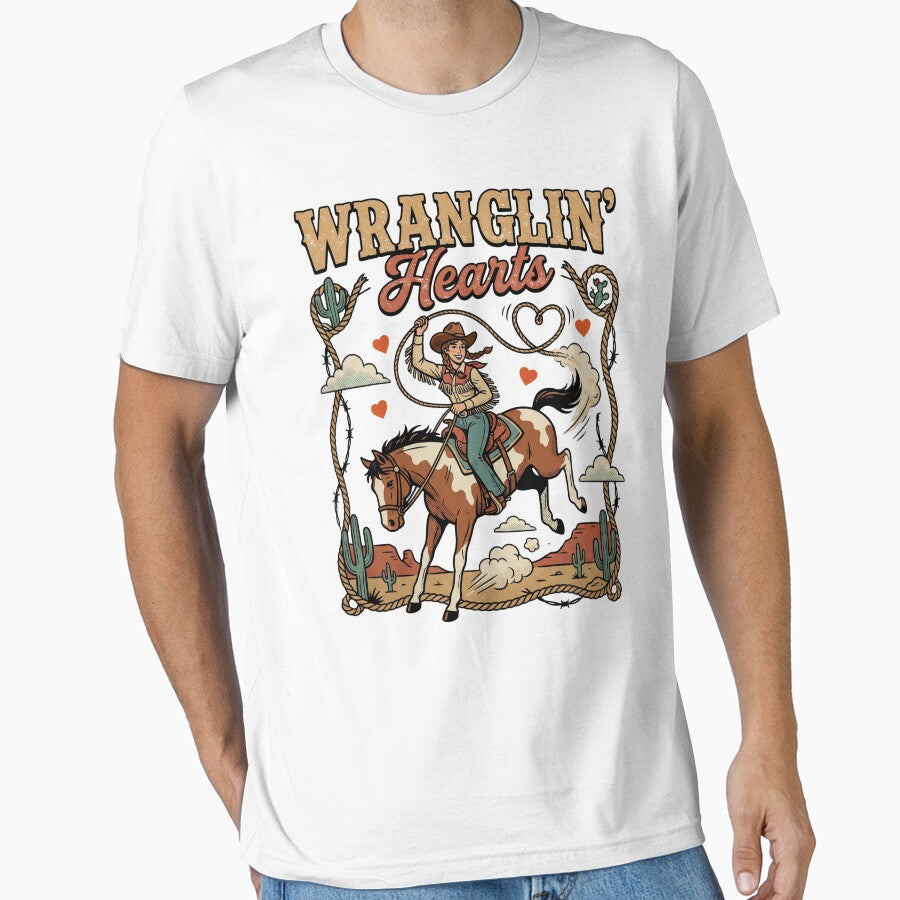 Wranglin Hearts Cowgirl Valentine Vibes by FreshVibe Prints