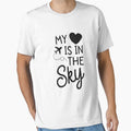 Flight Attendant Shirt For Women Mom My Heart Is In The Sky by 14thFloor