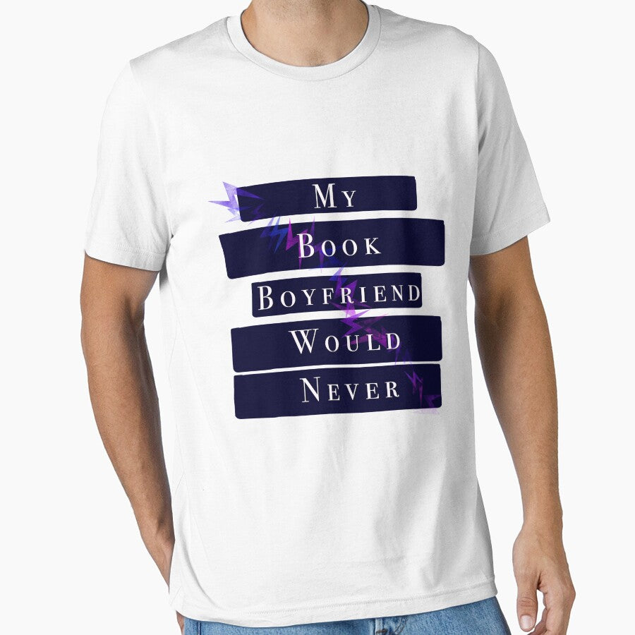 My Book Boyfriend Shirt, Romance Reader T Shirt, Bookish Tee by Charlotteg2014