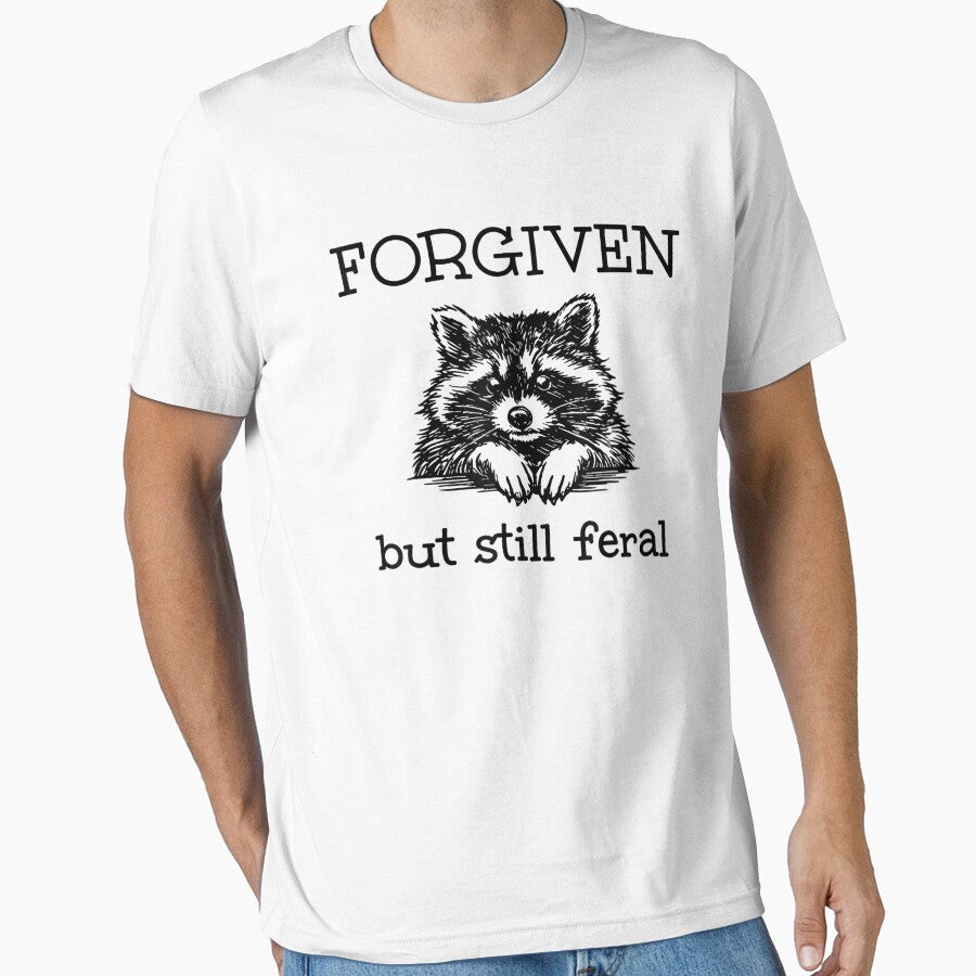 Forgiven But Still Feral Raccoon Humor by Ali-printshop
