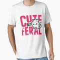 Cute But Feral monster T-Shirt, Cute Animal Graphic Tee, Funny cute monster Gift, Adorable Feral monster Design, Feral Girl Summer gift by KOURCHAL ART