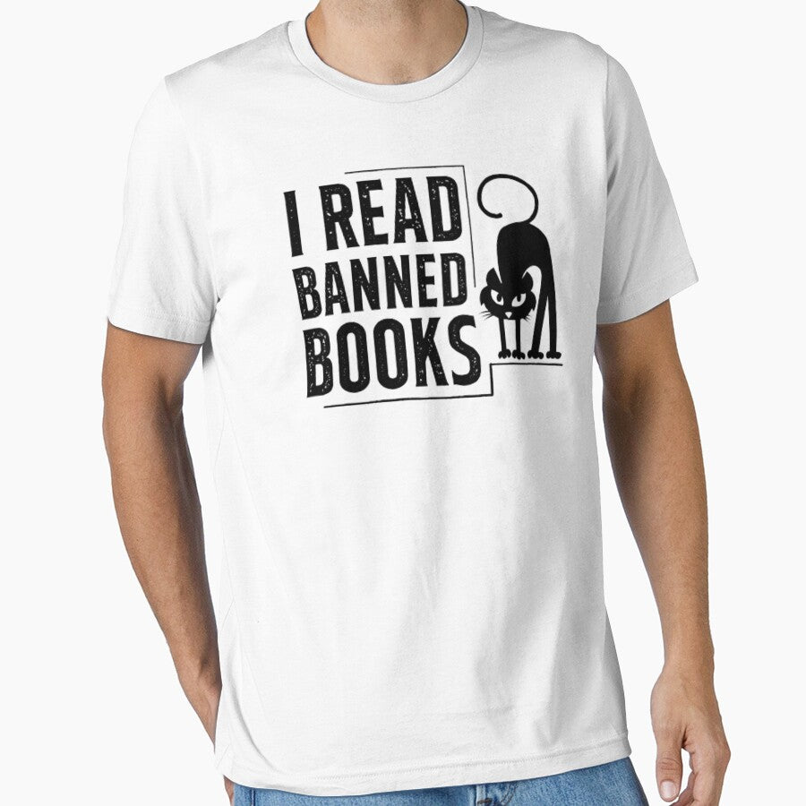 Cat I Read Banned Books Funny Bookworms Reading Book by AYACHI90