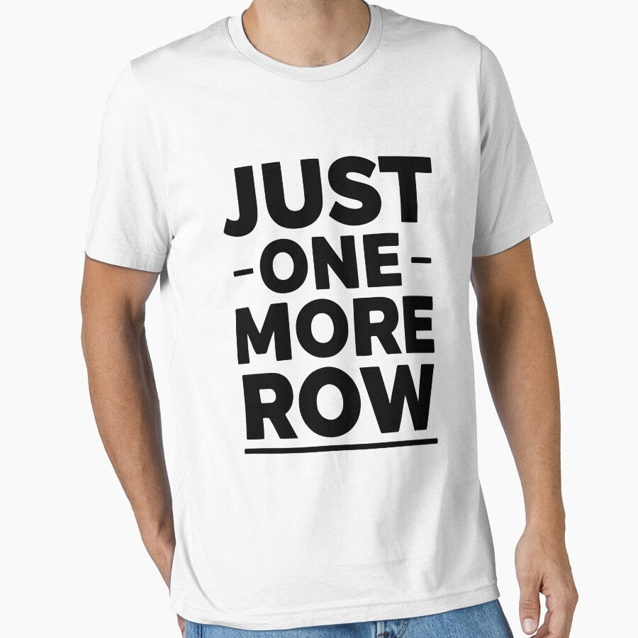 Just One More Row, Funny Knitting Sarcastic Quote by Fliflat