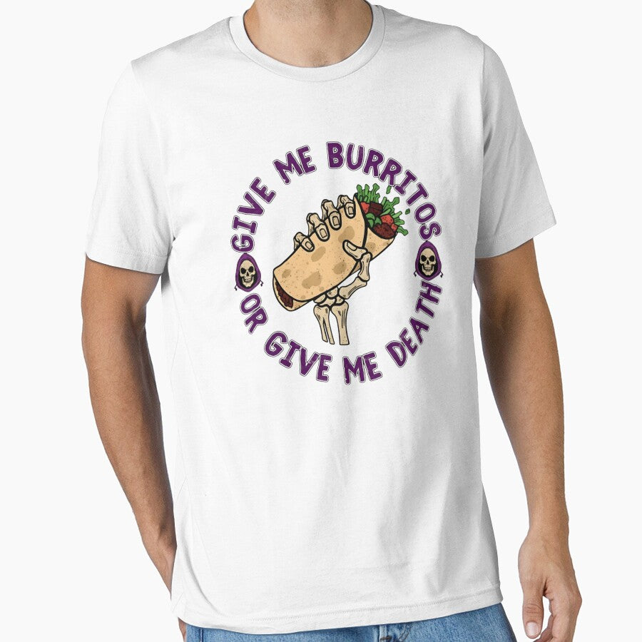 Give Me Burritos or Give Me Death – Funny Skeleton Burrito Lover by SidTastic