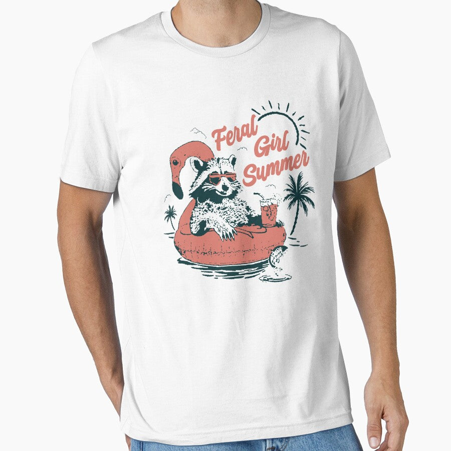 Vintage Feral Girl Summer Opossum by ge0rge0