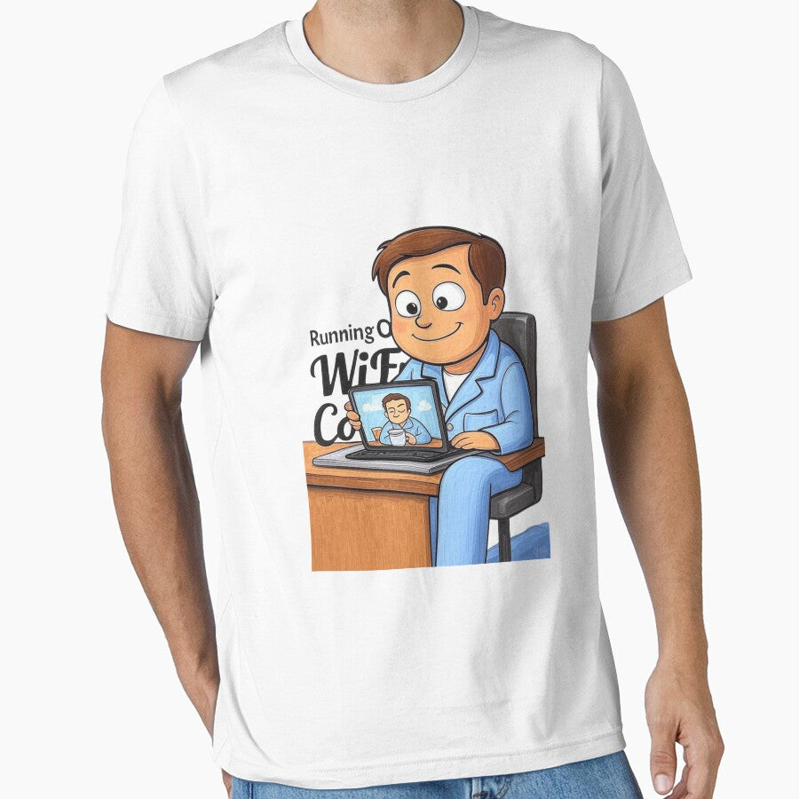 Camera Off, Productivity On – Funny Pajama Worker Tee by EcoArtTees
