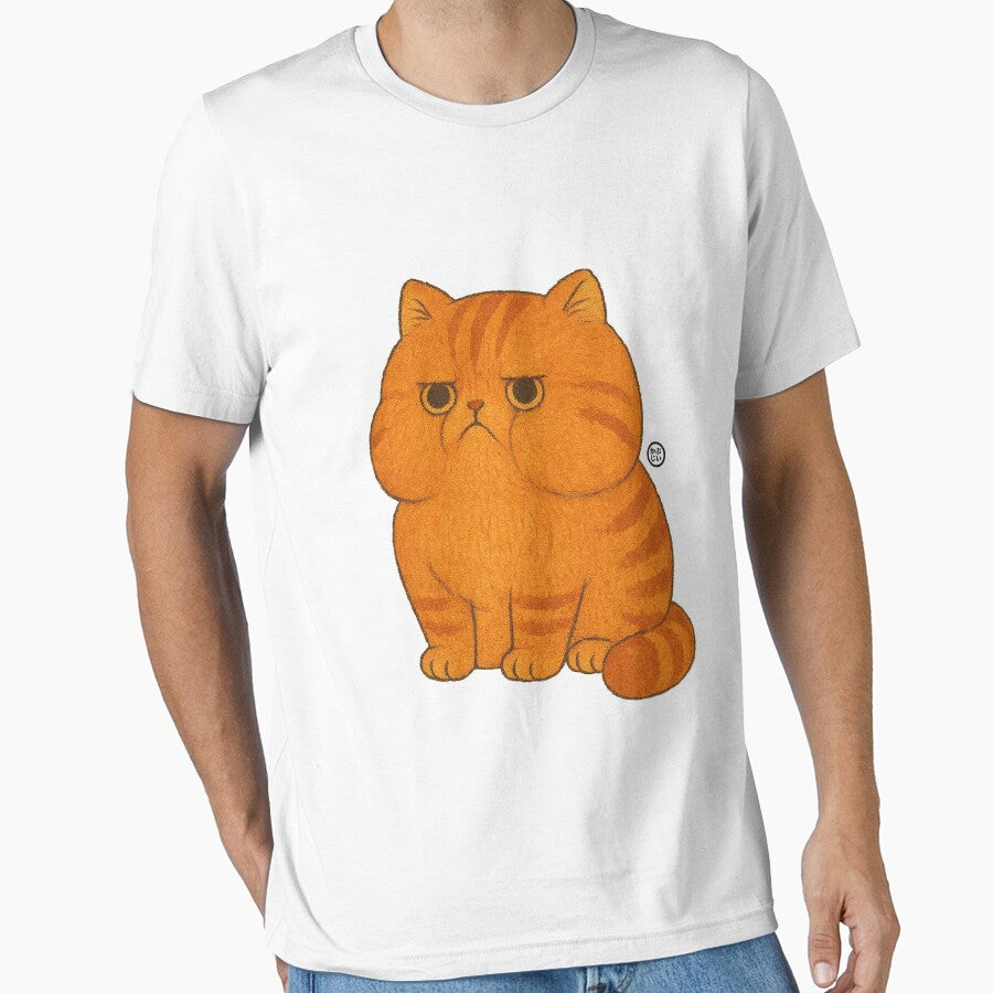 Cat - Orange Tabby Chunky Cat - Unimpressed Cat by Kabuji Store