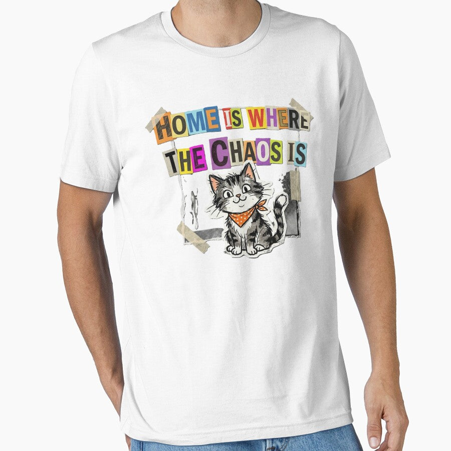 Funny Ransom Note Cat Tee by Future Fashion 07