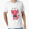 Cute Axolotl Photographer Kawaii Cartoon Camera Lover by yuki-hana