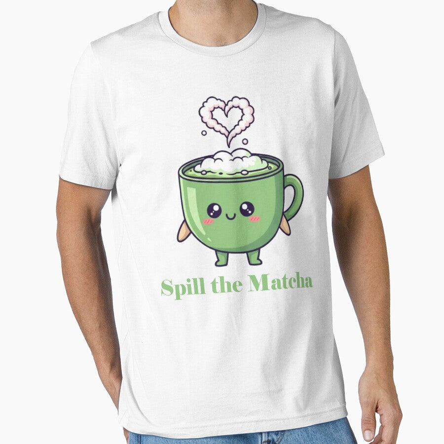 Spill the Matcha – Kawaii Green Tea Design by PunnyBean