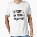 Coffee, Animate, Repeat (For Light Background) by thecatcouch