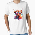 Watercolor Scottish Highland Cow Wearing Sunglasses by TheAnimalZ00