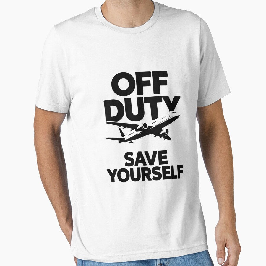 Off Duty Save Yourself Flight Attendant Stewardess Gift by GalaFunny
