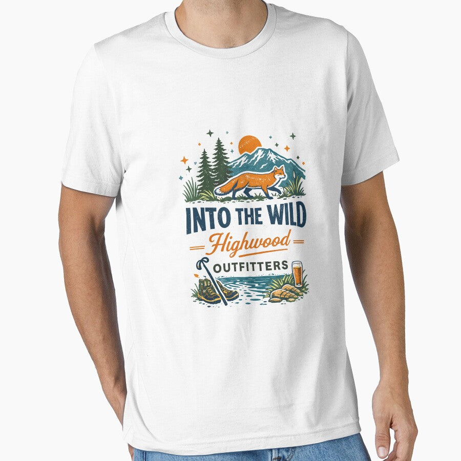 Into the Wild Outfitters T-Shirt by Matinez Pink