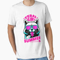 Feral Girl Summer Raccoon Vintage by kiwibroc