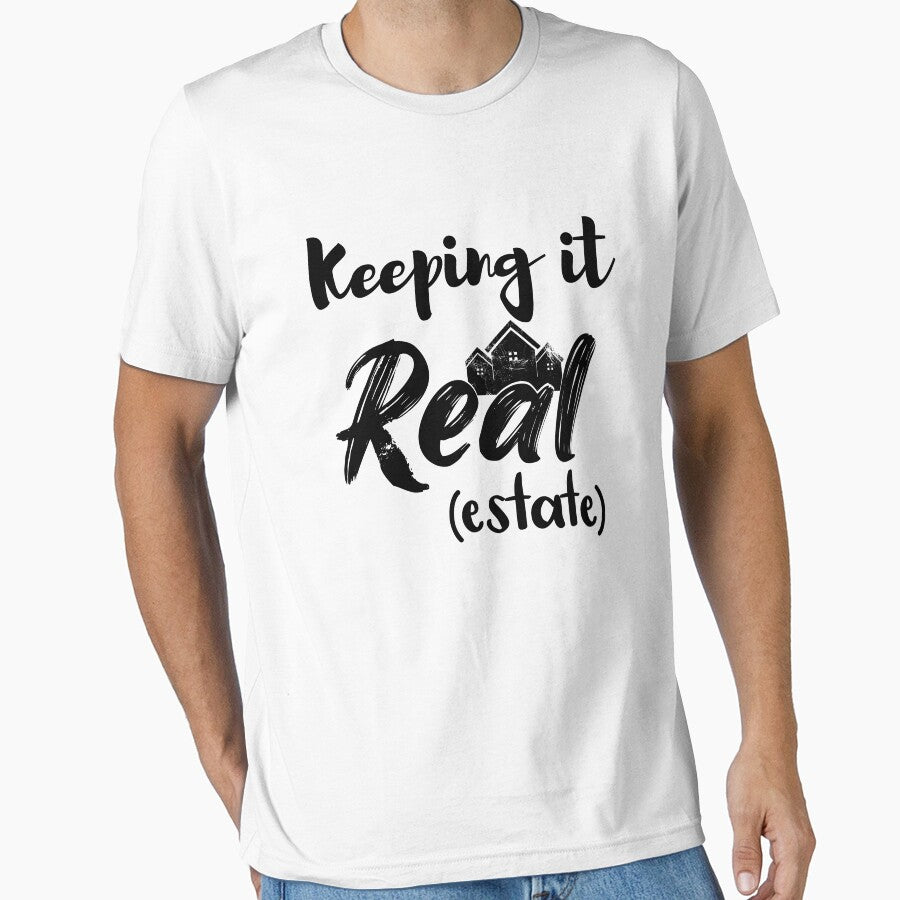 Keeping It Real Estate Funny Gift for Realtor or Real Estate Agents Black Design by Dexter Freeman
