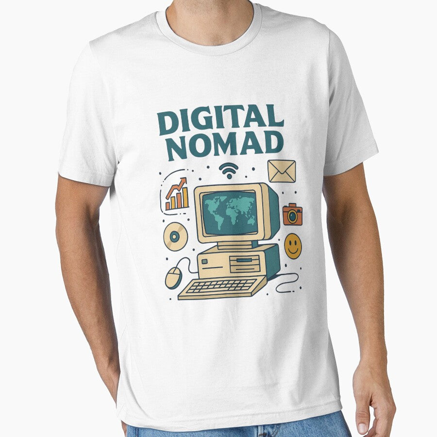"Digital Nomad – Retro Tech-Inspired Lifestyle Design" by Cute-Jory-Store