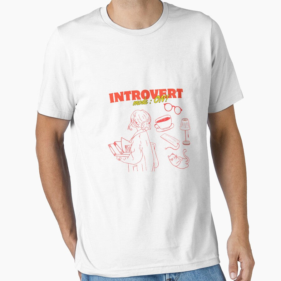 INTROVERT MODE ON ! PROUD, BOOK LOVER GIFT, GLASSES, COFFEE by goksugurkan