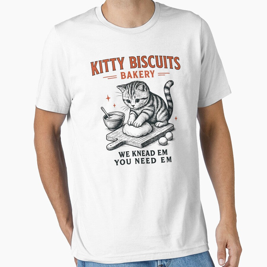 Kitty Biscuit Bakery Funny Cat Knead You Need Sourdough Cat Meme by Tanjaberto