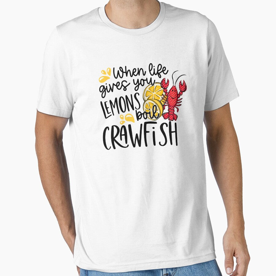 Cute Boil Crawfish Lemons T-Shirt by TinaMDedrick
