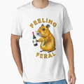 Feeling Feral Funny Retro Drinking Wines by spirorinin