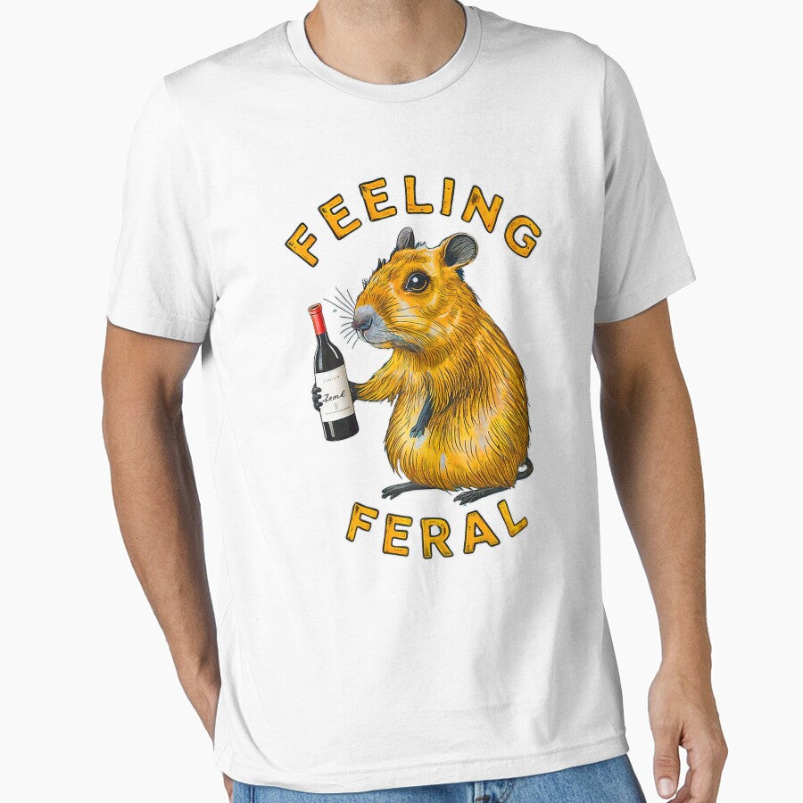 Feeling Feral Funny Retro Drinking Wines by spirorinin