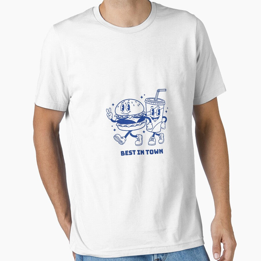 Retro Burger and Soda Mascot Best In Town by HoopeStylee