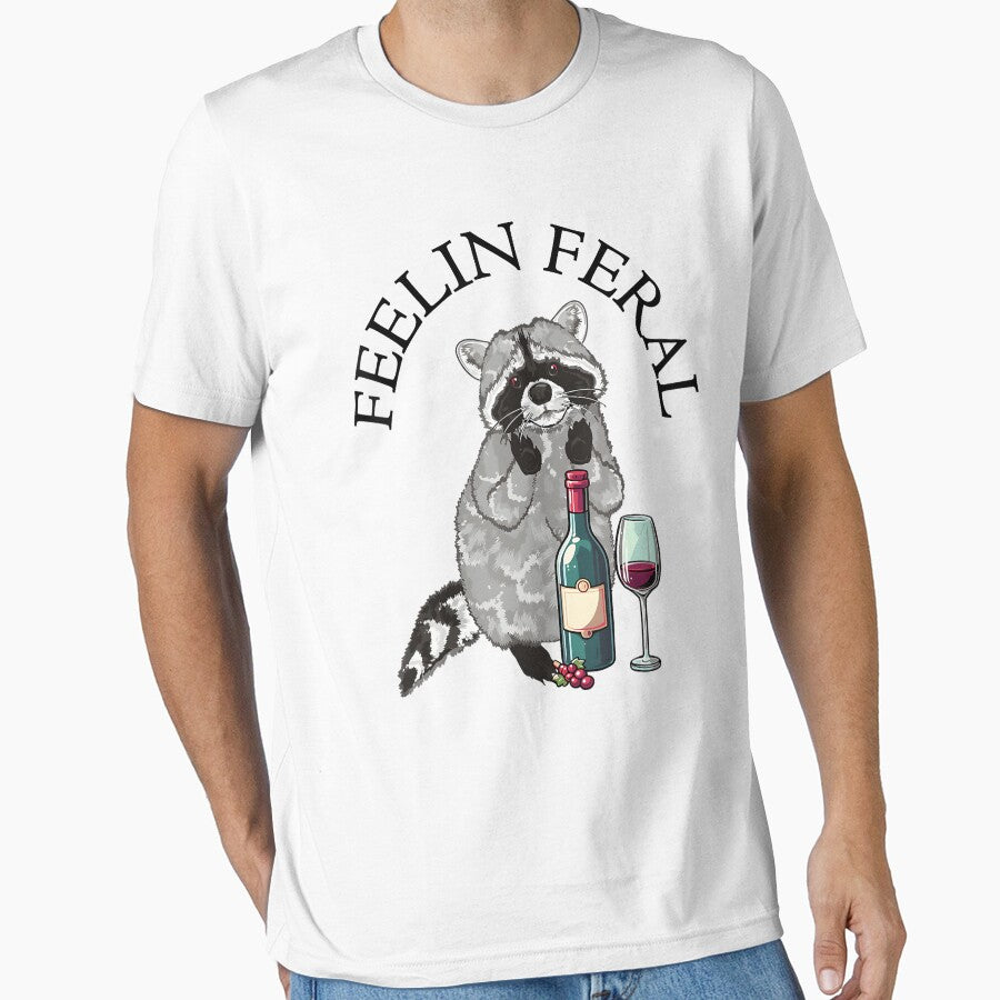 Funny Raccoon Feeling Feral Sarcastic Raccoon Meme Women Men by spirorinin
