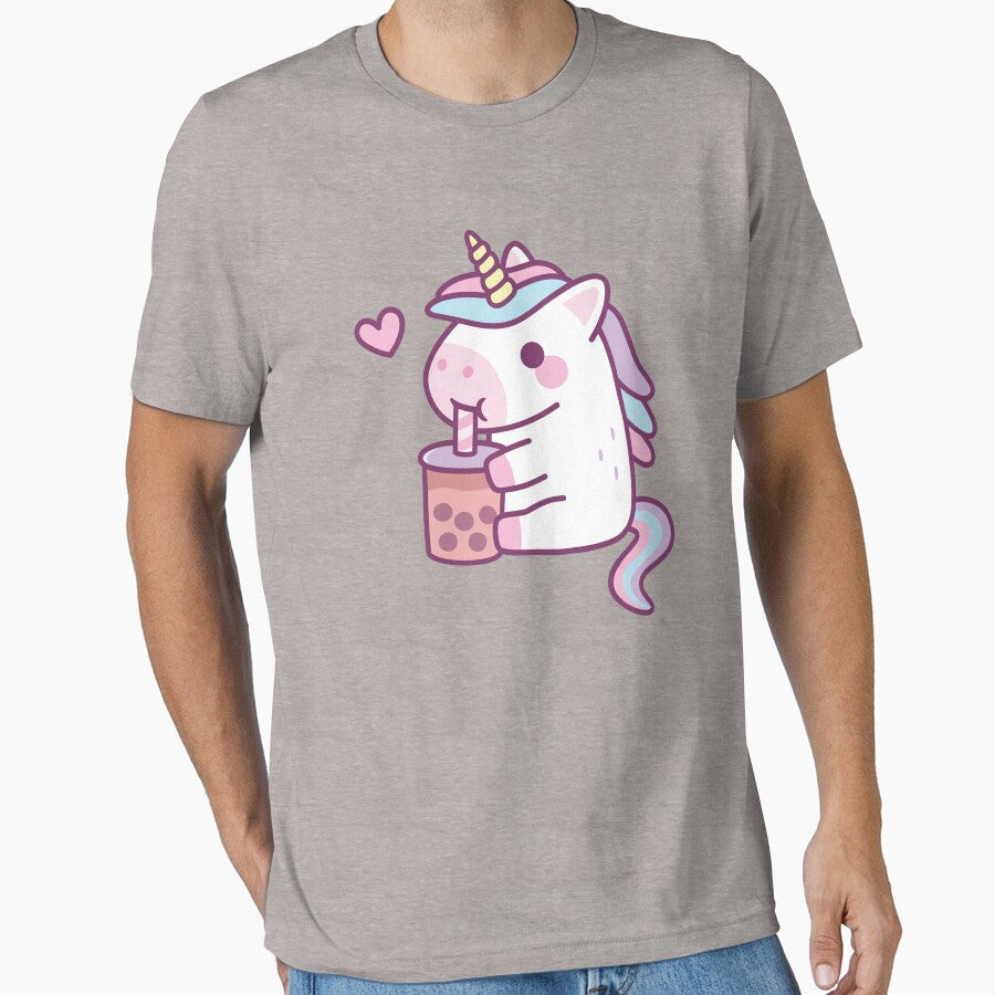 Cute Little Unicorn Loves Drinking Bubble Tea by rustydoodle